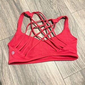 lululemon Vibrant pink Strappy Sports Bra, peloton